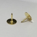 Golden metal butterfly clutch tie tacks with blank pins for DIY jewelry making - Pure Copper Flat Head Pin (Imitation Gold)