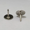 Flat head metal thumbtack pins in polished silver finish for DIY jewelry making - Pure Copper Flat Head Pin (White K Color)