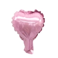 Macro shot of 5-inch metallic pink heart balloon with glossy foil finish and valve - 5 Inch Heart Light Pink