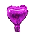 5-inch purple heart-shaped foil balloon with metallic finish for party decoration - 5 Inch Heart Rose Red