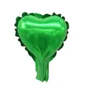 5-inch heart-shaped green foil balloon with metallic reflective finish for party decor - 5 Inch Heart Green