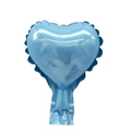 Five-inch light blue heart-shaped foil balloon with metallic finish for party decor - 5 Inch Heart Light Blue