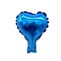 5 inch heart shaped metallic blue foil balloon with glossy finish for party decor - 5 Inch Heart Blue