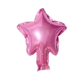 Pink star-shaped foil balloon with metallic finish for birthday party decoration - 5 Inch Star Light Pink