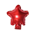 Red star-shaped foil balloon with metallic finish for festive party decorations - 5 Inch Star Red