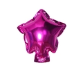 Vibrant rose red star shaped foil balloon with metallic finish for party decoration - 5 Inch Star Rose Red