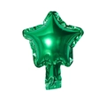 Glossy emerald green star-shaped foil balloon with metallic finish for party decor - 5 Inch Star Green