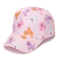 Pink cartoon poodle print baseball cap with curved brim and classic six-panel design - 52-54cm / #35 (Pink Poodle)