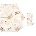 Ombrello tascabile piatto pieghevole con illustrazioni di gatti carini e torte dolci - 6-Pieghievole Piatto Colla Colorata Torta Gatto - Tasca