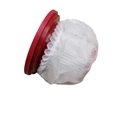 White disposable non-woven elastic sanitary cover for hotels and travel hygiene - Vacuum Cleaner Filter Cover (100 Pcs/Pack)