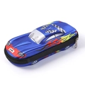 Astuccio 3D auto da corsa in EVA blu scuro con motivi a fiamma e cerniera lampo - Auto da Corsa Blu (B-666)