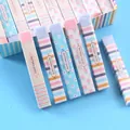 Pastel macaron long bar erasers in AIHAO packaging, soft pink and blue school supplies - 1202