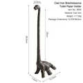 Vintage dinosaur cast iron vertical paper towel holder with long neck stand - Dinosaur Paper Towel Holder