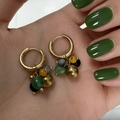2603271 Natural Stone Titanium Steel Ear Clips