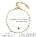 Detailansicht der 18k vergoldeten Edelstahlkette mit 16,5 cm Länge und 6 cm Verlängerung - Modestil (JDB2503029)