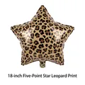 18 inch leopard print star shaped foil balloon with metallic finish animal pattern - 18 Inch Star Leopard Balloon