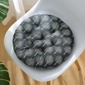 Round chair cushion with grey tree print on minimalist white dining chair - Gray Money Tree (round) / 30x30 (anti-slip Cotton And Linen) 4-needle Kindergarten Use
