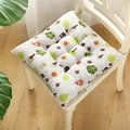 White square chair cushion with forest animal print and nine-hole quilting details - Animal Jungle (square) / 30x30 (anti-slip Cotton And Linen) 4-needle Kindergarten Use