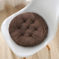 Round brown seat cushion with white polka dots on a white chair for home decor - Coffee Dots (circular) / 30x30 (anti-slip Cotton And Linen) 4-needle Kindergarten Use