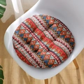 Bohemian style round chair cushion with geometric pattern on a white chair - Red People (circular) / 30x30 (anti-slip Cotton And Linen) 4-needle Kindergarten Use
