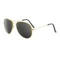Classic aviator sunglasses with gold metal frame and dark grey polarized lenses - Gold Frame Grey Lens