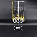 Three-tier rotating white metal jewelry display stand for necklaces and bracelets - 3-Tier Bold Rotating Rack - White (72cm)