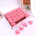 Delicate light pink crystal artificial roses in a gift box with glittery petals - Light Pink