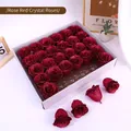 Glitter rose red crystal rose heads for DIY gifts, 24-piece box set for decoration - Rose Red