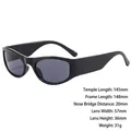 Classic black rectangular sunglasses in glossy finish with detailed size specifications - 3686 Bright Black