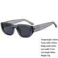 Translucent smoke grey rectangular sunglasses with lens dimensions and frame weight specs - 3806 Clear Grey