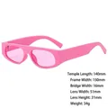 Pink rectangular fashion sunglasses with dimensions 150mm wide and 51mm lens width - 3877 Pink Frame