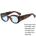 Tortoiseshell sunglasses with light blue lenses and wide frame size specifications - 3874 Leopard Frame Blue Lens