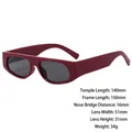 Dark red rectangular sunglasses with thick frames and dark grey lenses in 150mm width - 3877 Wine Red
