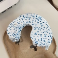 Elegant acetate hair claw clip with blue marble pattern on white base for women - 9cm / Speckled Blue