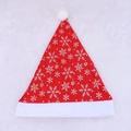 Classic red plush Christmas hat with white snowflake patterns and LED glowing features - Silver Bronzing Snowflake Style / Silver