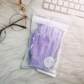 Einzelner violetter Peeling-Badehandschuh aus Nylon mit Textur in Einzelhandelsverpackung - 1 Paar (Premium-Beutel) / Lila