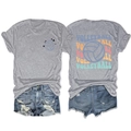 Détails avant et arrière du t-shirt de volley-ball gris avec impression double face - S / Gris clair (Impression noire)