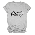 Dettaglio della t-shirt grigia da pickleball in cotone con stampa grafica di racchetta e palla - Grigio Chiaro (Font Nero)