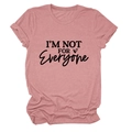 Close-up of the vintage pink fabric texture and 'I'M NOT FOR Everyone' slogan print - Rose Gold (Black Font)