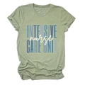 Detail of green nurse care unit t-shirt showing fabric texture and typography print - Olive Green