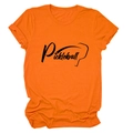 T-shirt da pickleball arancione brillante con stampa grafica nera su sfondo bianco pulito - Arancione (Font Nero)
