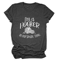 Close-up of silk screen printing and fabric texture on dark grey cotton crochet t-shirt - Heater Grey (White Font)