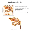 Autumn maple leaves and pumpkins wall sticker set for home decoration 30x30cm size - Autumn Maple Tree Pumpkin Style (MS8553-NH)