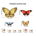 Dimensions des stickers muraux papillon et fleur bohème en différentes tailles - Ensemble Papillon Fleur (MJ8001-NH)