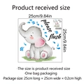 Sticker toilette éléphant dessin animé avec texte please flush étanche 25x25cm - Style Éléphant de Dessin Animé Pulvérisant de l'Eau (MS554-YW) / 25*25cm
