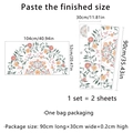 Pink floral mandala wall sticker with butterflies for living room bedroom decoration - Pink Floral Vine Mandala (MS2344-KQ)