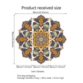 Grand sticker mural mandala lotus 90x90cm avec des motifs ethniques colorés décoratifs - Mandala Ethnique Coloré (MJ002-YW)
