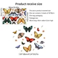Size guide for butterfly wall stickers showing two 30x90cm sheets and DIY layout dimensions - MS8561-NH (30*90cm*2 Sheets)