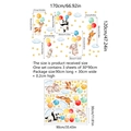 Wandtattoo Set mit Cartoon Tieren Panda Reh und Luftballons für Kinderzimmer Deko - MS6311-ZY (30*90cm*3 Blatt)