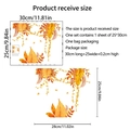 Removable autumn maple leaves wall sticker set for bathroom toilet decor 30x25cm - Watercolor Maple Leaf (MS8600-NX)